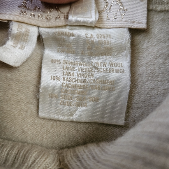 Vintage 80s Escada Margaretha Ley Quarter Zip Wool +Cashmere Silk Blend Pullover - Picture 6 of 7